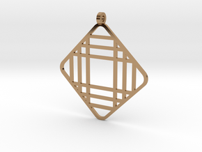 Grid 1 - Pendant in Polished Brass
