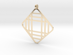 Grid 1 - Pendant in 14k Gold Plated Brass
