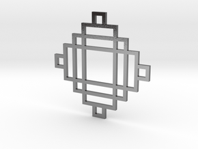 Grid 2 - Pendant in Polished Silver