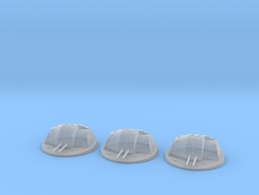 1/200 IJN 12.7 cm/40 (5") twin mounts encl Set x3 in Smooth Fine Detail Plastic