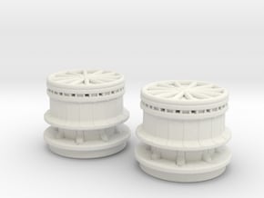 1/144 DKM Capstan Set x2 in White Natural Versatile Plastic