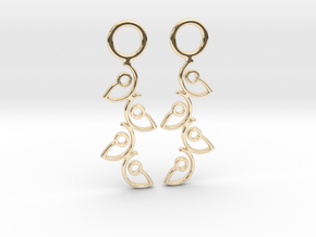 "Climbing" Earrings  in 14k Gold Plated Brass