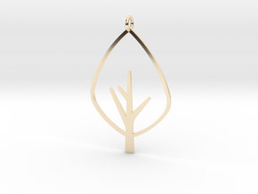 Tree - Pendant in 14k Gold Plated Brass