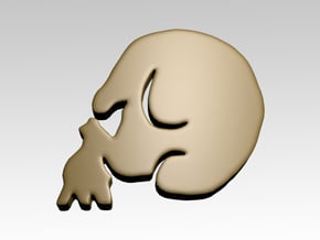 Skull 2 Shoulder Icons x50 in Tan Fine Detail Plastic
