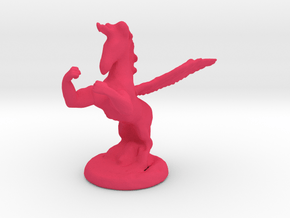 Wada Fu , The Flying Fighting Unicorn™ (small) in Pink Processed Versatile Plastic