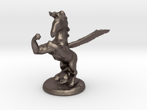 Wada Fu , The Flying Fighting Unicorn™ (small) in Polished Bronzed Silver Steel