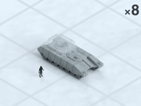 6mm Tracked MBT Chassis (8) in Smooth Fine Detail Plastic