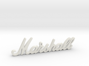 Marshall Logo - 2.5" for Pinball Speaker Panel in White Premium Versatile Plastic