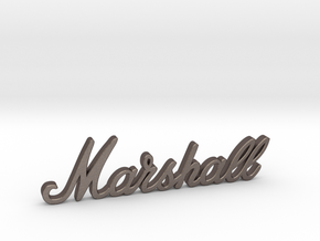 Marshall Logo - 2.5" for Pinball Speaker Panel in Polished Bronzed Silver Steel