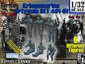 1/32 Kriegsmarine Artyman Set401-01 in Tan Fine Detail Plastic