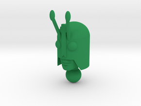 Time Traveler Bug Head in Green Processed Versatile Plastic