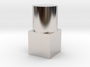 Small Geometric Object for Testing Finishes in Rhodium Plated Brass