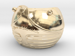 Golden Magical Ball Ring Box (Front half) in 14K Yellow Gold
