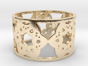 Floral Ring Design - Size 8 in 14K Yellow Gold