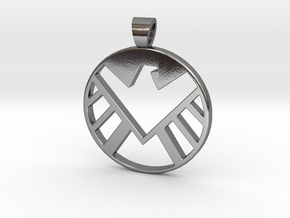 Marvel's shield [pendant] in Polished Silver