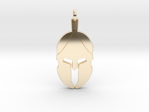 Spartan Helmet Pendant/Keychain in 14k Gold Plated Brass