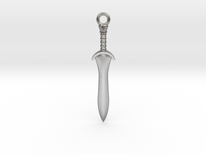 Greek Sword - Xiphos - Pendant/Keychain in Natural Silver