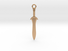 Greek Sword - Xiphos - Pendant/Keychain in Natural Bronze
