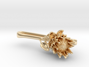Protea Tie Bar in 14K Yellow Gold