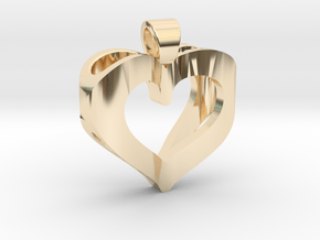 Heart of infinite love [pendant] in 14k Gold Plated Brass