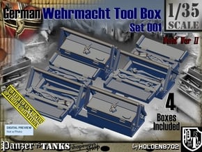 1/35 German WWII Tool Box Set001 in Tan Fine Detail Plastic