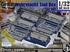 1/32 German WWII Tool Box Set001 in Tan Fine Detail Plastic