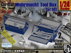 1/24 German WWII Tool Box Set001 in Tan Fine Detail Plastic