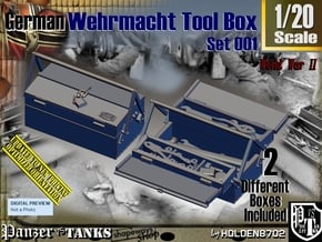 1/20 German WWII Tool Box Set001 in Tan Fine Detail Plastic