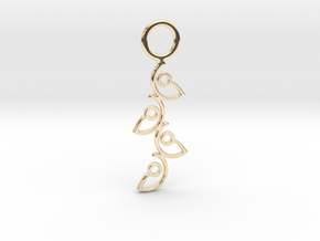 "Climbing" Pendant in 14k Gold Plated Brass