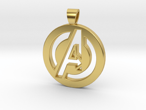 Avengers [pendant] in Polished Brass