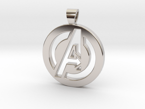 Avengers [pendant] in Rhodium Plated Brass