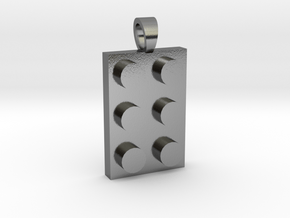 Constructor first brick [pendant] in Polished Silver