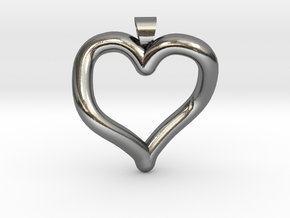 Infinite heart [pendant] in Polished Silver