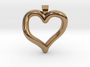 Infinite heart [pendant] in Polished Brass