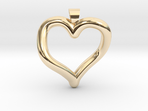 Infinite heart [pendant] in 14k Gold Plated Brass