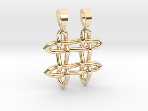 Hashtag celtic knot [pendant] in 14K Yellow Gold