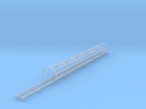 1/64 ladder and cage with flair bottom in Smooth Fine Detail Plastic