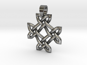 Crossing celtic knot [pendant] in Polished Silver