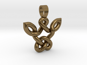 Zen thinking celtic knot [pendant] in Natural Bronze