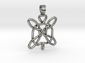 Celtic knot turtle [pendant] in Polished Silver