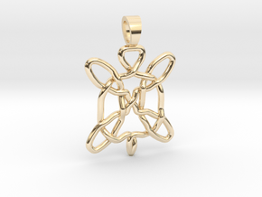 Celtic knot turtle [pendant] in 14K Yellow Gold