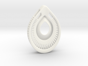A drop. Pendant in White Processed Versatile Plastic
