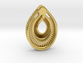 A drop. Pendant in Polished Brass