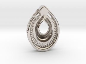 A drop. Pendant in Rhodium Plated Brass