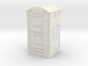 Construction Site Portable Toilet Stall  in White Natural Versatile Plastic