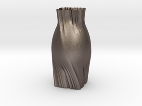 Vase WS1844 in Polished Bronzed Silver Steel