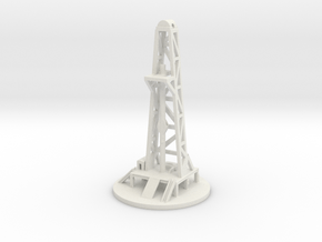 Oil Drill Tower in White Natural Versatile Plastic