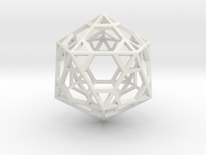 Icosahedron in White Premium Versatile Plastic