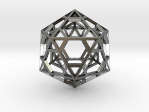 Icosahedron in Polished Silver
