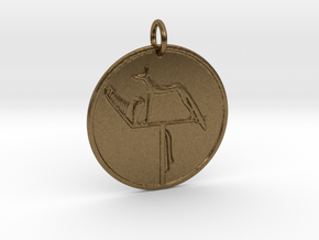 Large Wepwawet Medallion in Natural Bronze